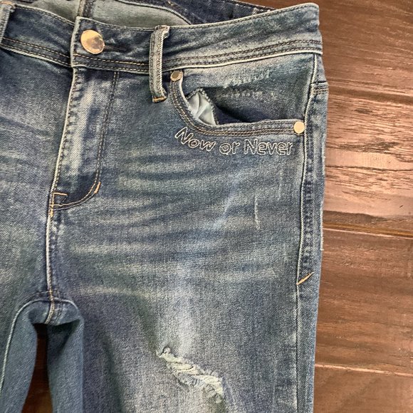 Gently Worn Seven 7 Limited Edition MidRise Stretch Novelty Ashbury Skinny Jeans - Picture 7 of 16